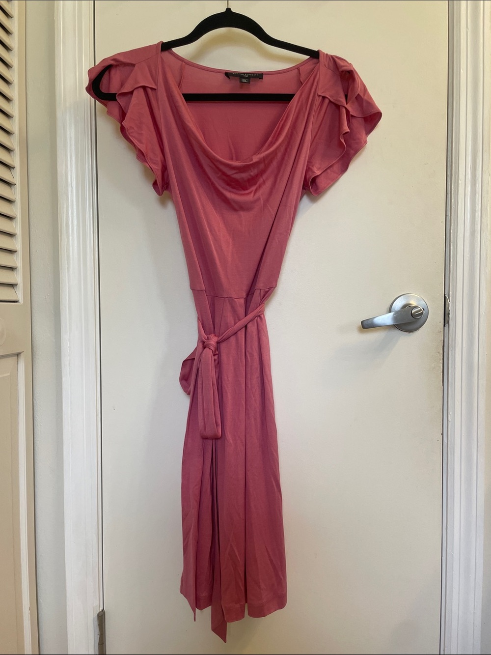 Banana Republic Rose-Pink Midi Wrap Dress